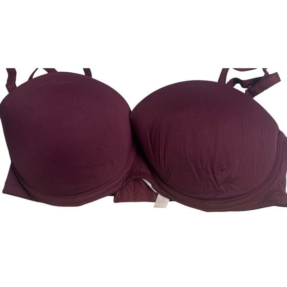 Pink by Victoria's Secret VS Maroon Push Up Bra 34D - Picture 2 of 8